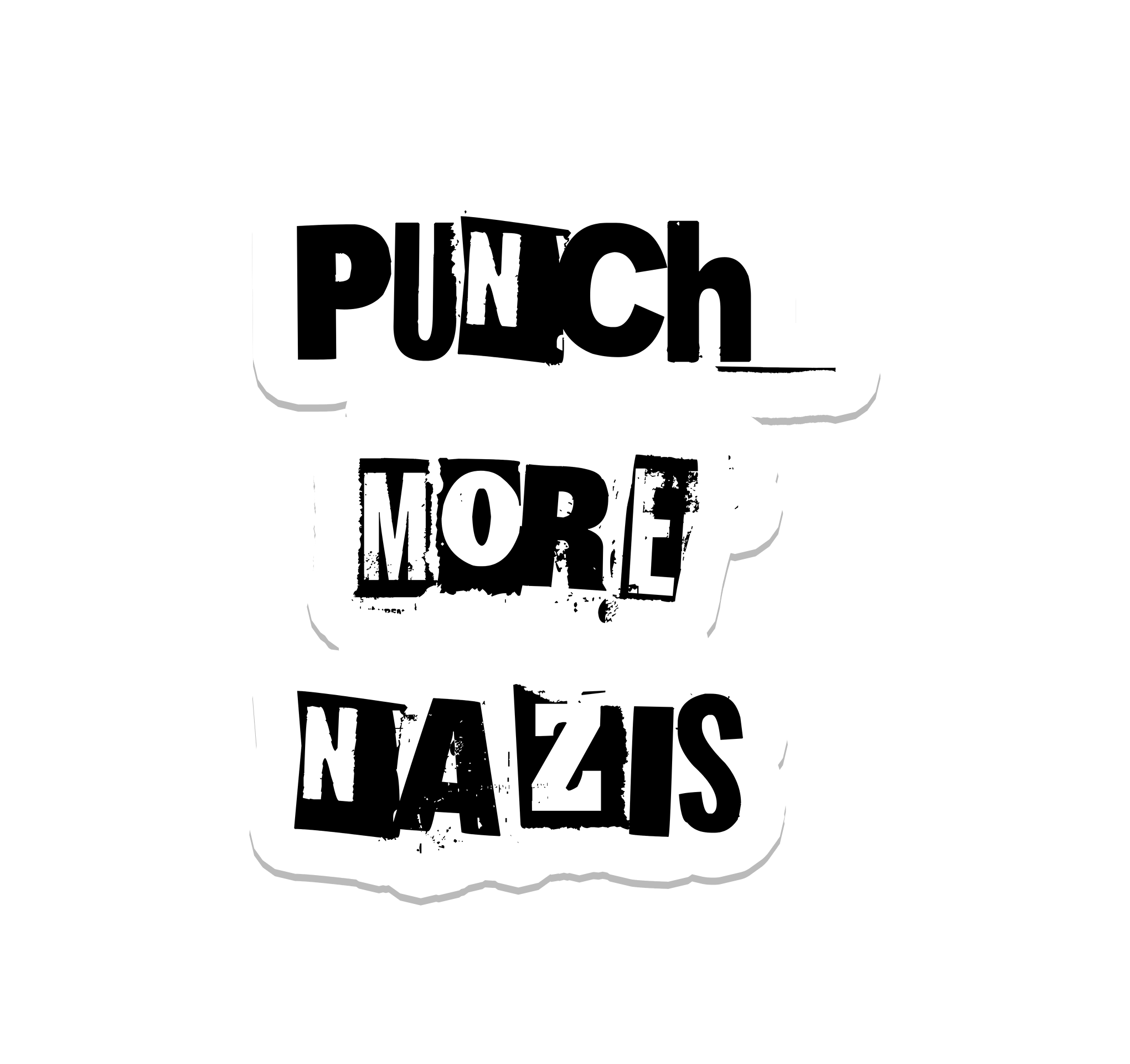 Punch More Nazis Sticker