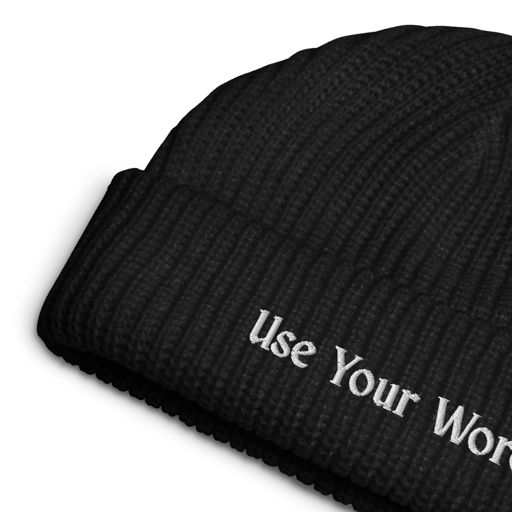 Use Your Words Fisherman Beanie