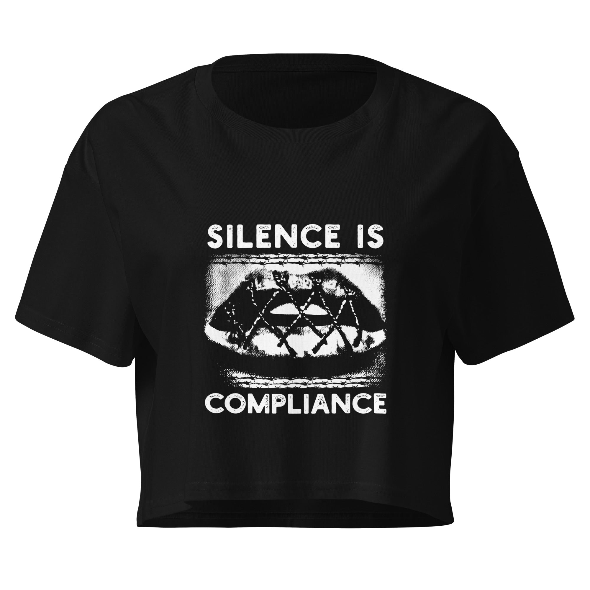Silence is Compliance Crop Tee