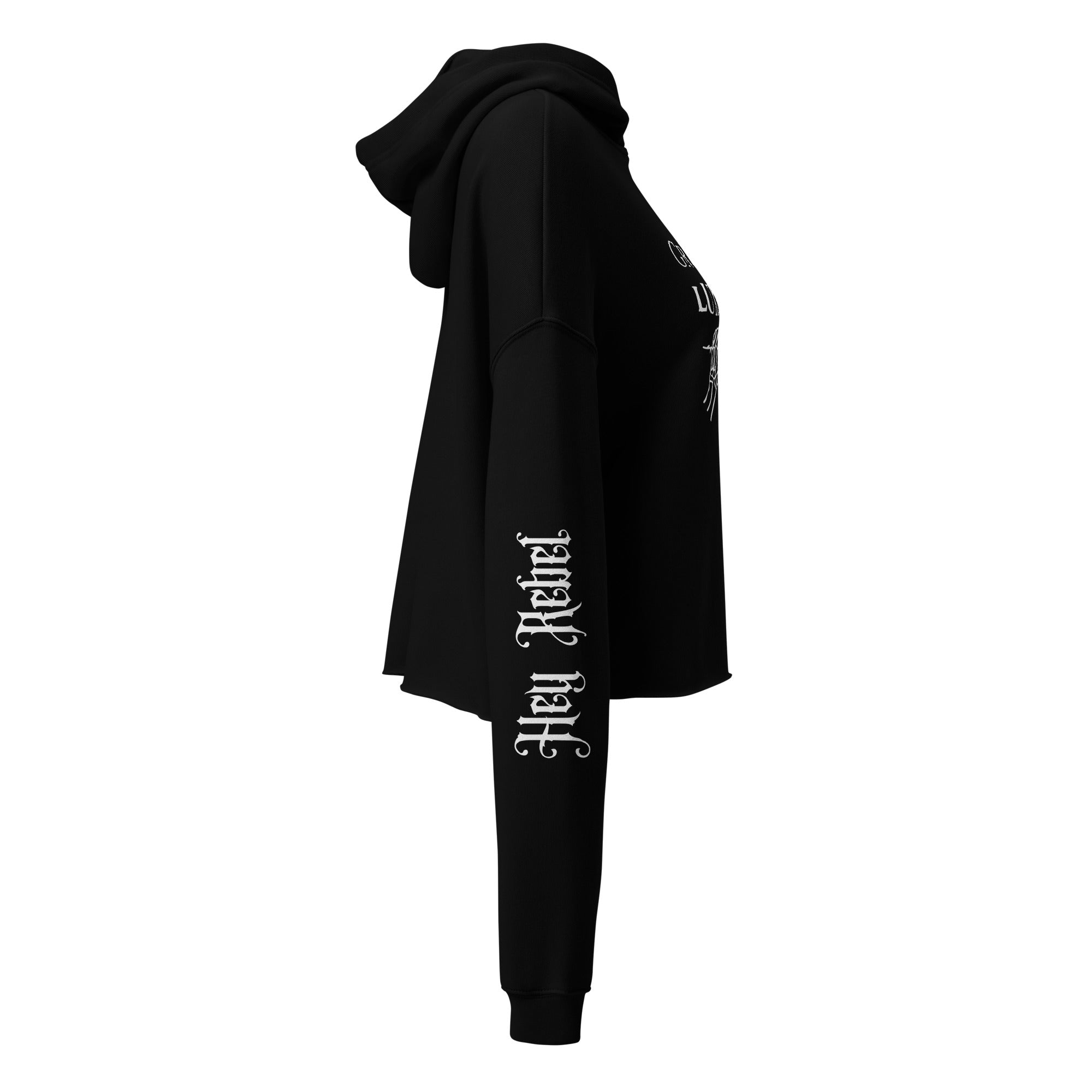 Grunge Luxe Logo Crop Hoodie