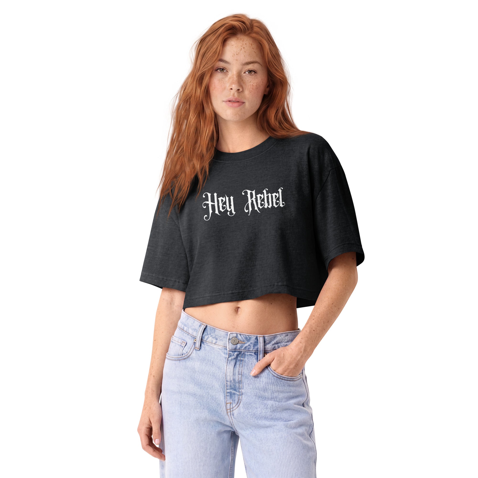 Hey Rebel Crop Tee