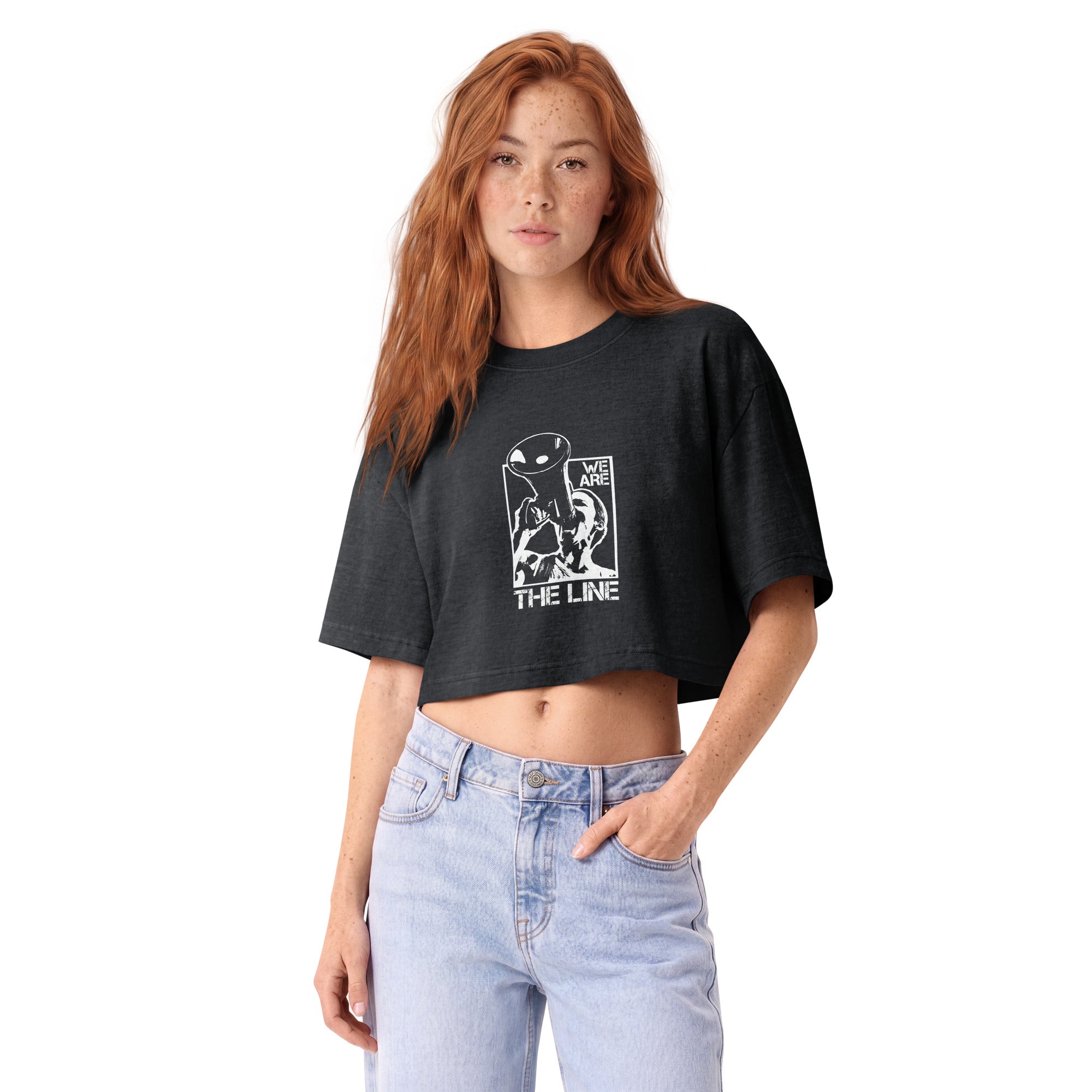 We Are the Line Crop Tee