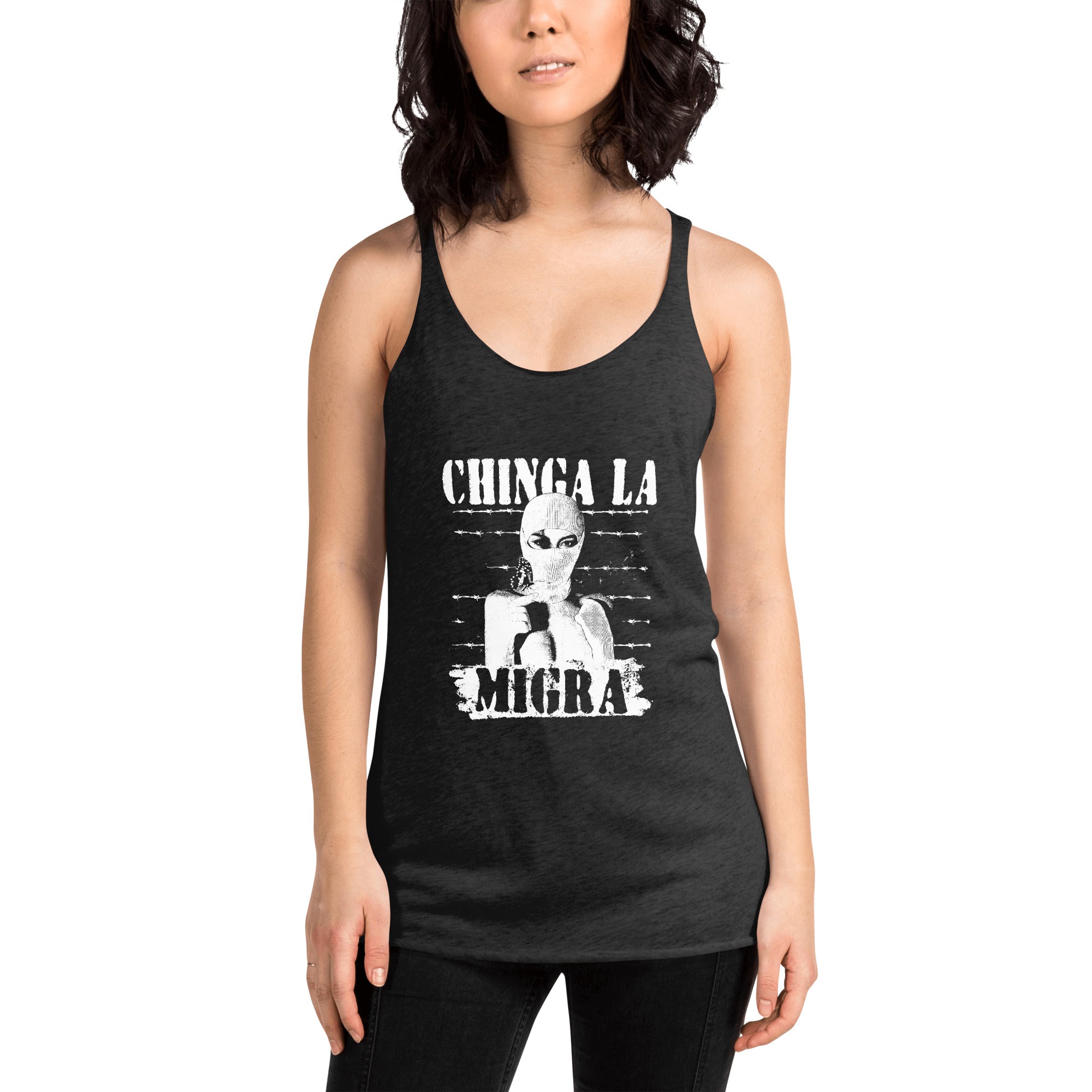 Chinga La Migra Racerback Tank
