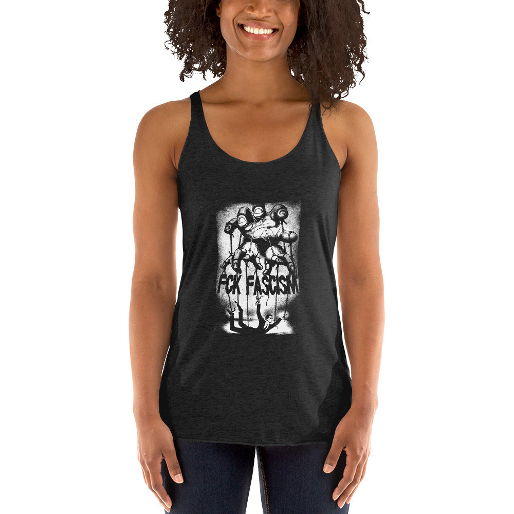 Fck Fascism Graphic Racerback Tank